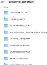 视频剪辑制作教程【36合集156.8GB】