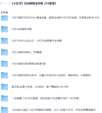 【小红书】玩法教程全攻略【24套课】
